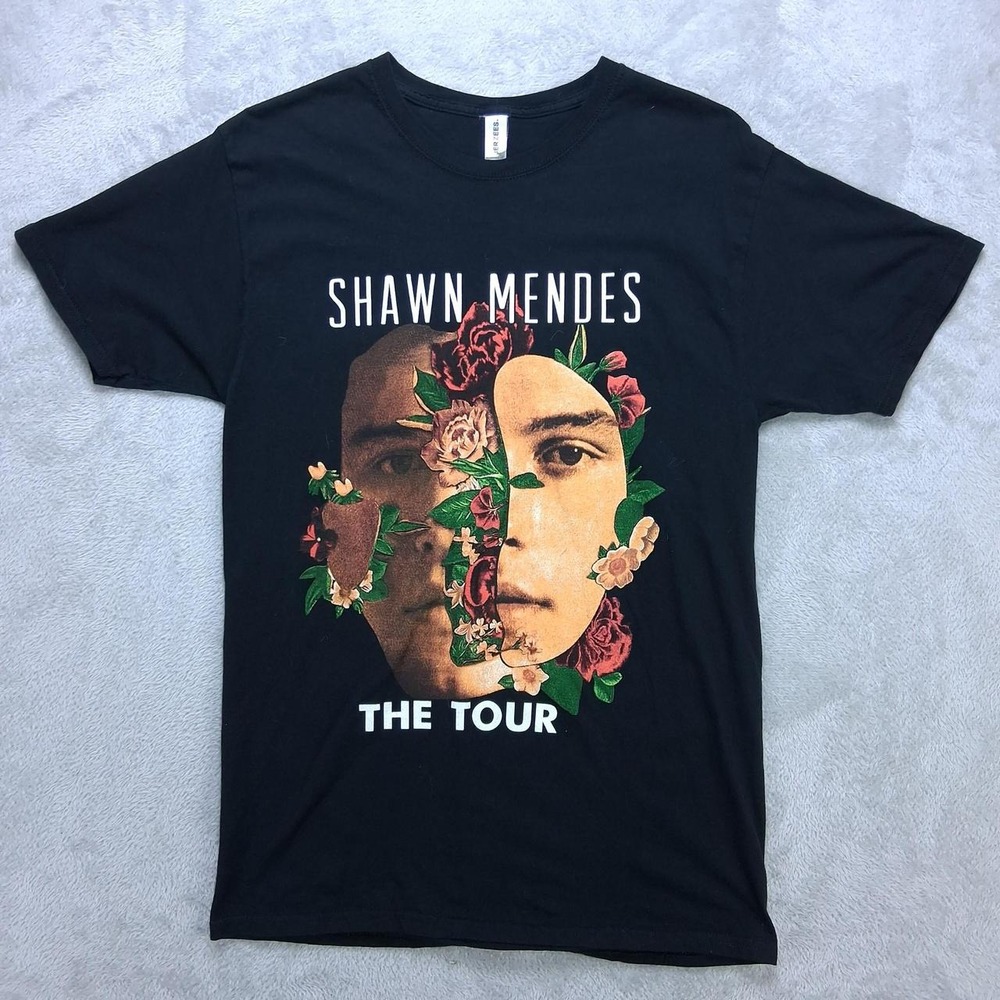Shawn Mendes The Tour 2019 Concert T-Shirt Womens Medium Black Alessia Cara Tee